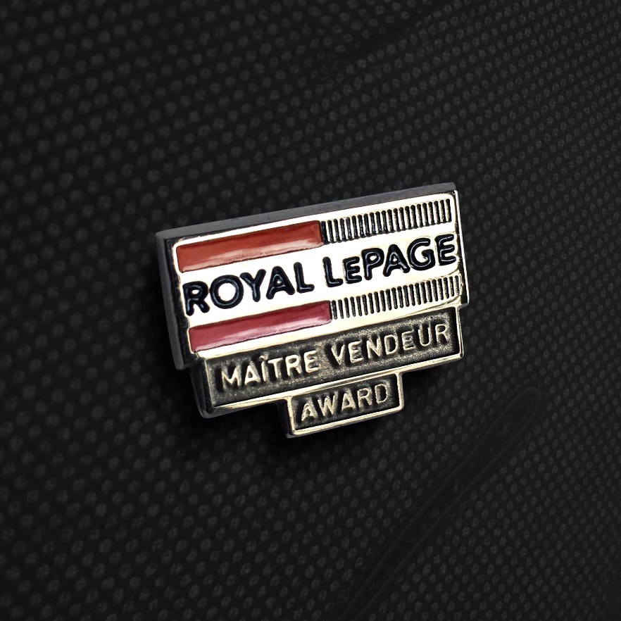 L'pinglette de lPrix Matre vendeur MC de Royal LePage MD